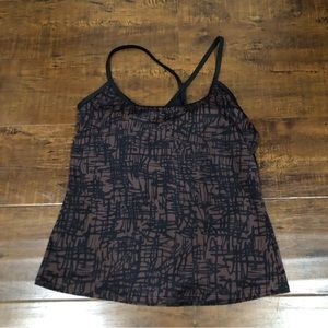 Y2K Victorias Secret Tankini Bikini Brown Printed Top